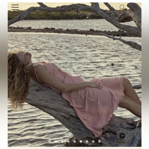 New DOEN Calsi Maxi Dress in Cherry Blossom Sz L - Picture 5 of 11